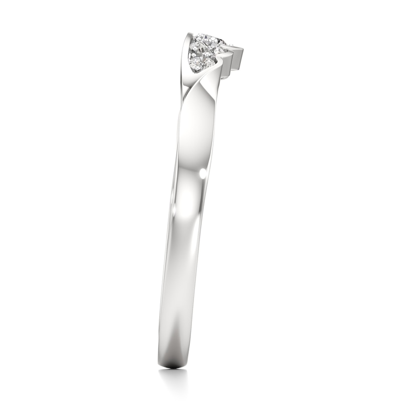 Main Image 3 of J'Lure Lab-Grown Diamond Scalloped Wedding Band 1/6 ct tw 18K White Gold