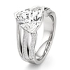 Thumbnail Image 4 of J'Lure Lab-Grown Diamond Trillion Curved Brilliant-Cut Engagement Ring 3-3/8 ct tw 18K White Gold