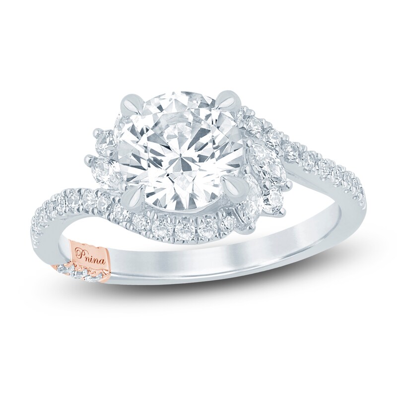 Main Image 1 of Pnina Tornai Round-Cut Lab-Grown Diamond Bypass Ring 2 ct tw 14K White Gold