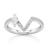 Thumbnail Image 1 of J'Lure Lozenge Step-Cut Lab-Grown Diamond Contour Wedding Band 1/2 ct tw 18K White Gold