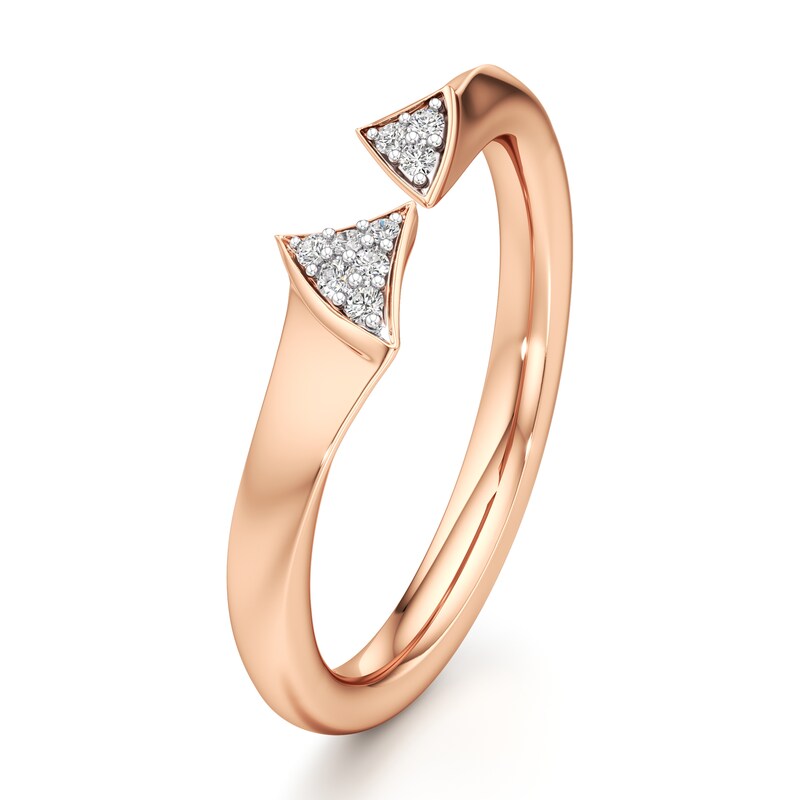 Main Image 4 of J'Lure Lab-Grown Diamond Wedding Band 1/20 ct tw 18K Rose Gold