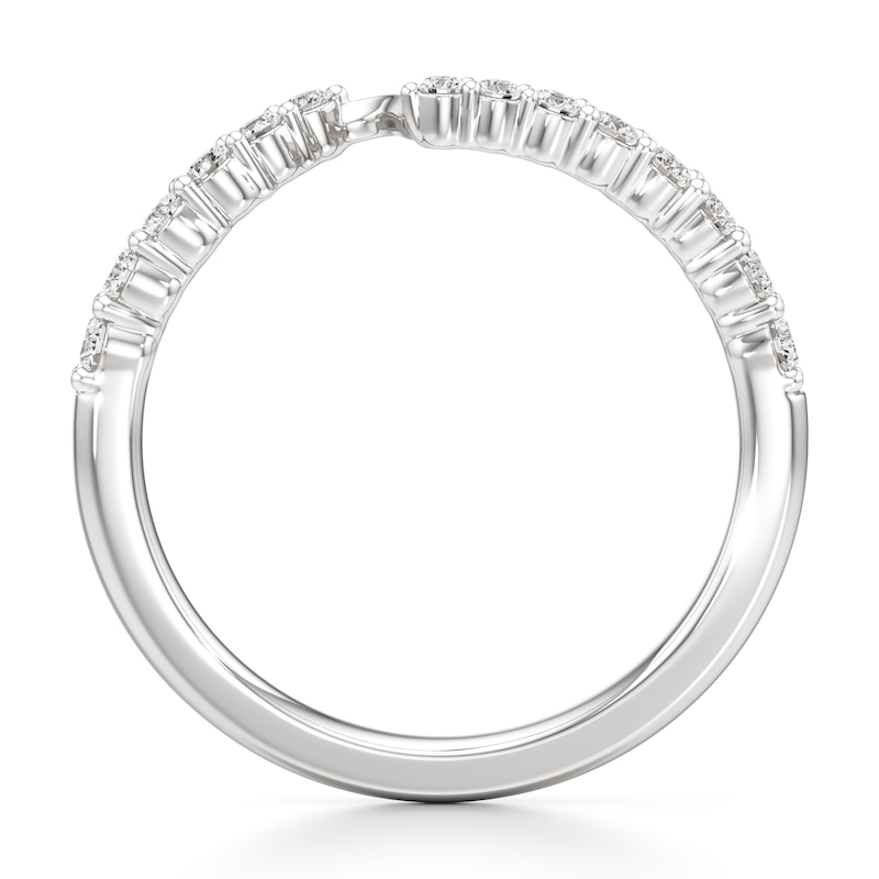 Main Image 2 of J'Lure Lab-Grown Diamond Contour Wedding Band 1/3 ct tw 18K White Gold