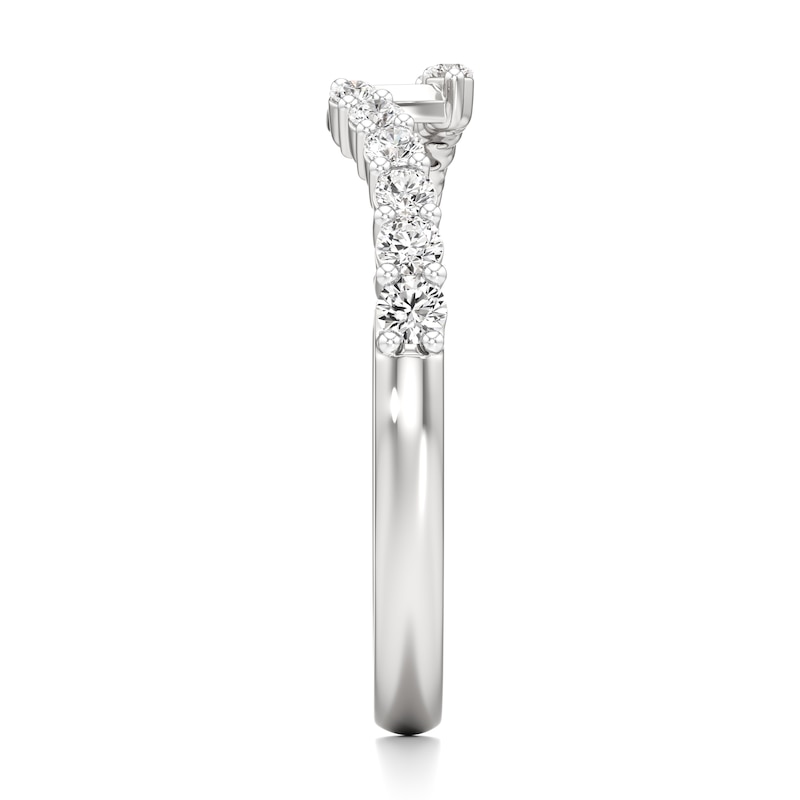 Main Image 3 of J'Lure Lab-Grown Diamond Contour Wedding Band 1/3 ct tw 18K White Gold