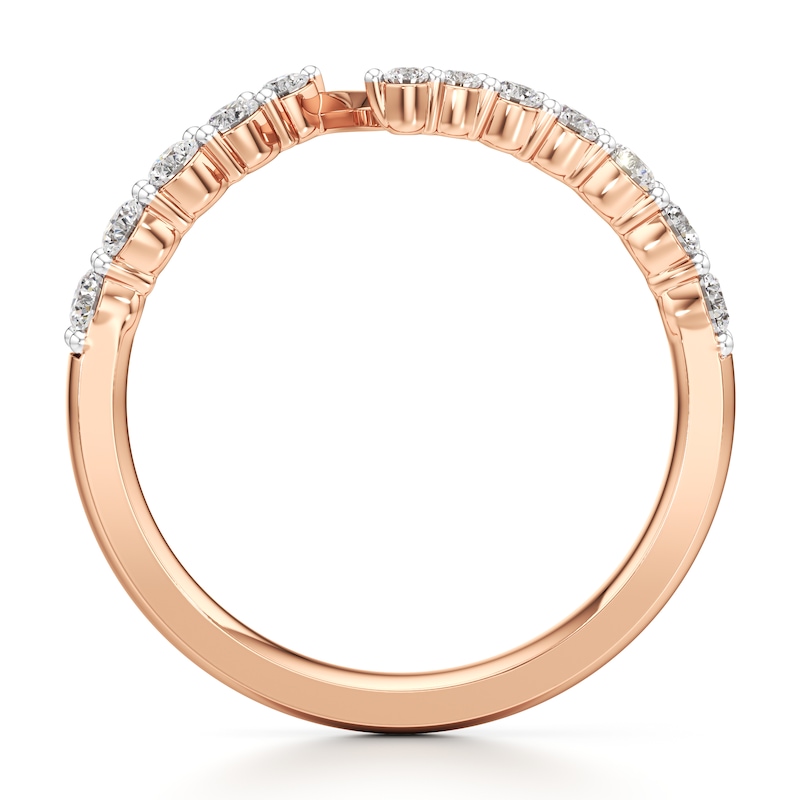 Main Image 2 of J'Lure Lab-Grown Diamond Contour Wedding Band 3/8 ct tw 18K Rose Gold