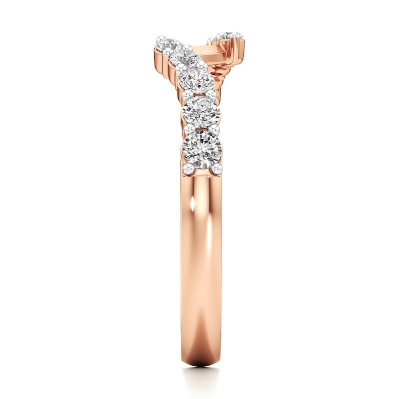 Main Image 3 of J'Lure Lab-Grown Diamond Contour Wedding Band 3/8 ct tw 18K Rose Gold