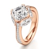 Thumbnail Image 4 of J'Lure Square-Emerald Step-Cut Lab-Grown Diamond Engagement Ring 4-1/2 ct tw 18K Rose Gold