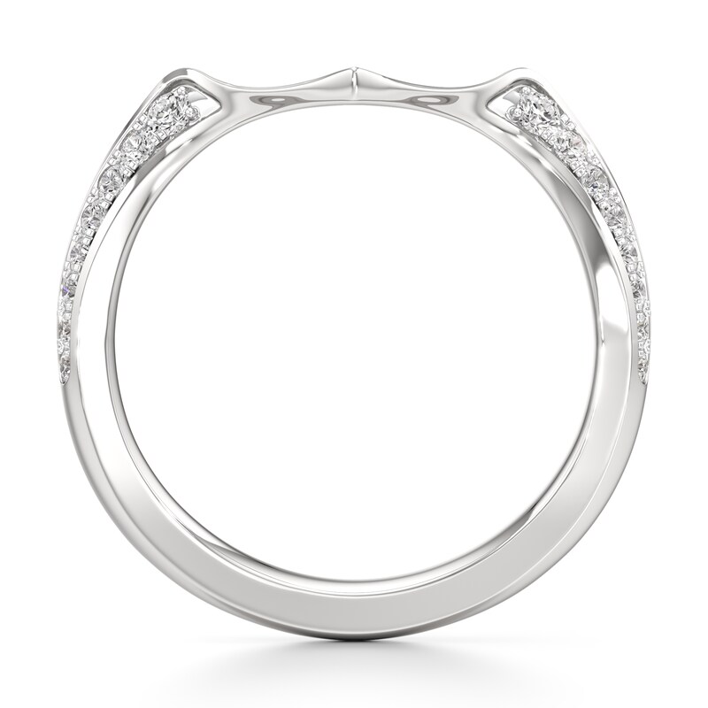 Main Image 2 of J'Lure Lab-Grown Diamond Contour Wedding Band 1/8 ct tw 18K White Gold