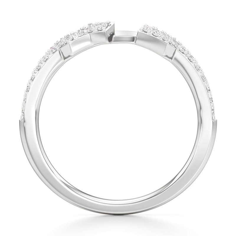 Main Image 2 of J'Lure Lab-Grown Diamond Angled Contour Wedding Band 1/5 ct tw 18K White Gold