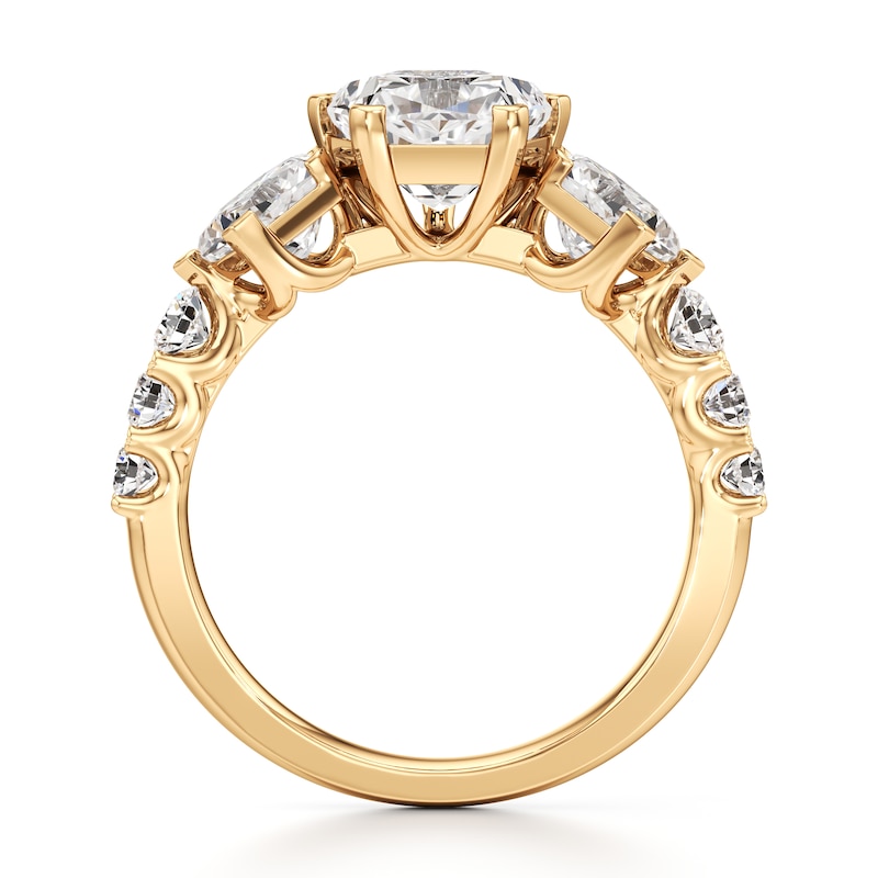 Main Image 2 of J'Lure Pentagon Brilliant-Cut Lab-Grown Diamond Engagement Ring 3-1/2 ct tw 18K Yellow Gold