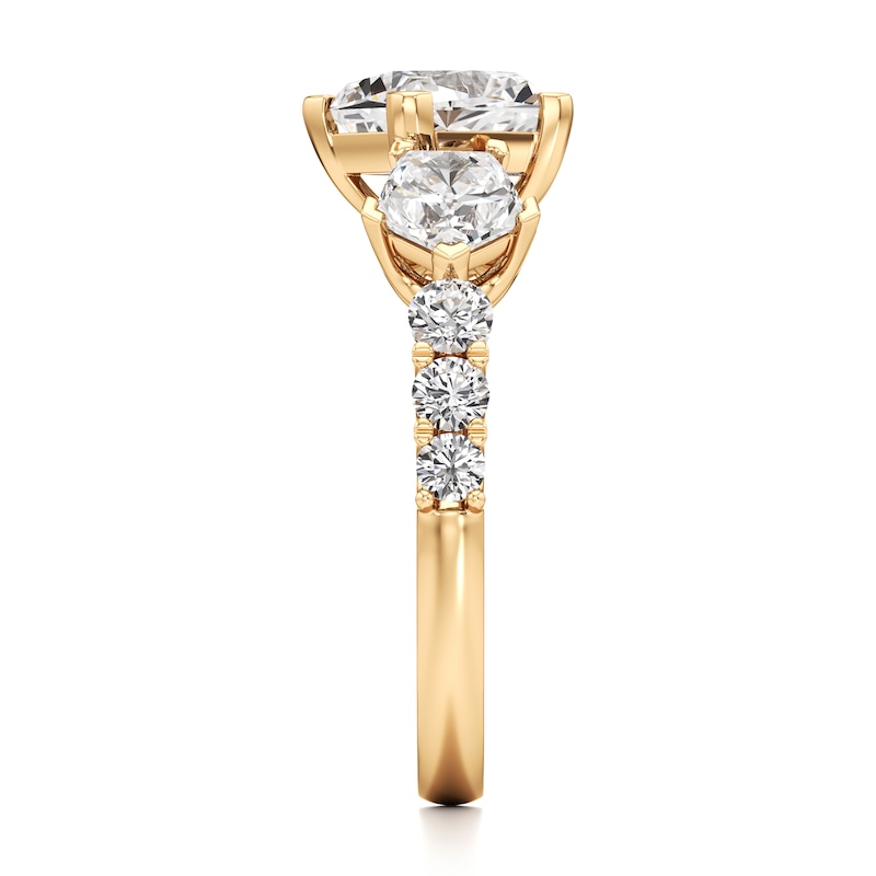 Main Image 3 of J'Lure Pentagon Brilliant-Cut Lab-Grown Diamond Engagement Ring 3-1/2 ct tw 18K Yellow Gold