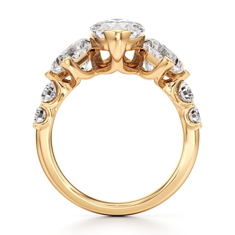 Main Image 2 of J'Lure Moval Old-Cut Lab-Grown Diamond Engagement Ring 5-1/3 ct tw 18K Yellow Gold