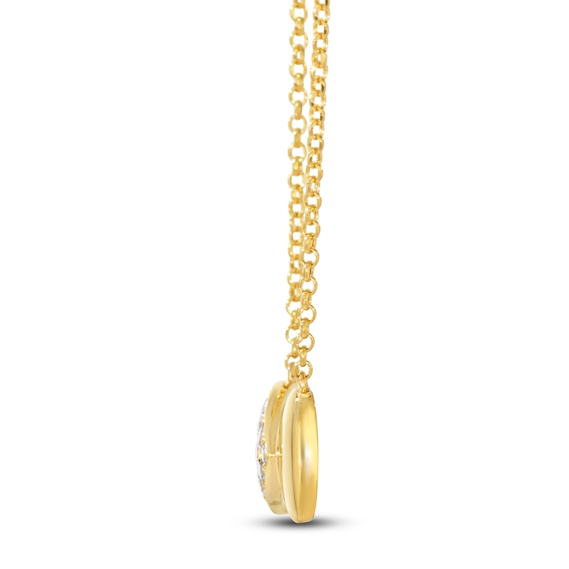 Main Image 2 of Le Vian Diamond Bow Necklace 1/2 ct tw 14K Honey Gold 19"