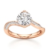 Thumbnail Image 1 of J'Lure Octagon Brilliant-Cut Lab-Grown Diamond Bypass Engagement Ring 2-1/6 ct tw 18K Rose Gold