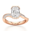 Thumbnail Image 1 of J'Lure Imperial-Emerald Step-Cut Lab-Grown Diamond Bypass Engagement Ring 3-1/4 ct tw 18K Rose Gold