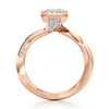 Thumbnail Image 2 of J'Lure Imperial-Emerald Step-Cut Lab-Grown Diamond Bypass Engagement Ring 3-1/4 ct tw 18K Rose Gold