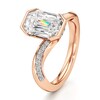 Thumbnail Image 4 of J'Lure Imperial-Emerald Step-Cut Lab-Grown Diamond Bypass Engagement Ring 3-1/4 ct tw 18K Rose Gold