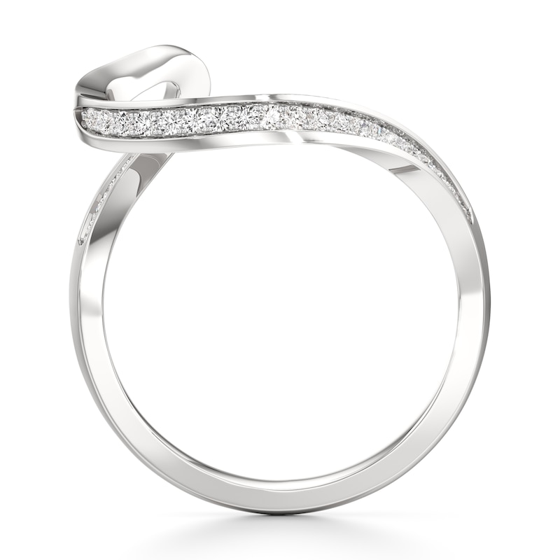 Main Image 2 of J'Lure Lab-Grown Diamond Contour Wedding Band 1/6 ct tw 18K White Gold