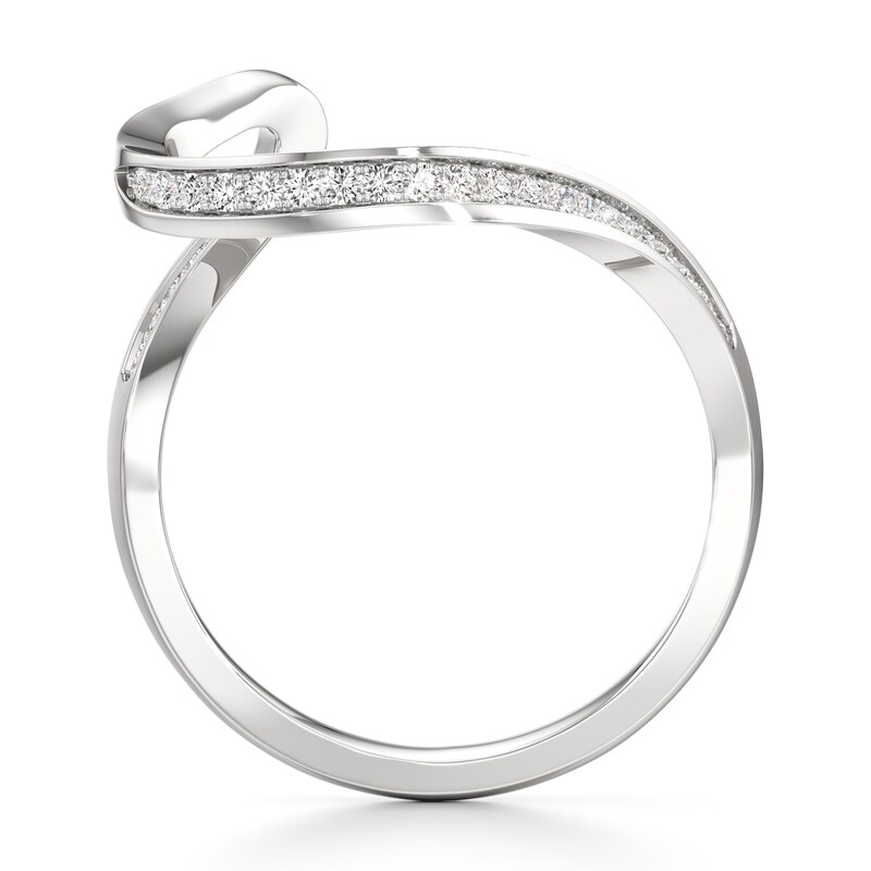 Main Image 2 of J'Lure Lab-Grown Diamond Contour Wedding Band 1/6 ct tw 18K White Gold