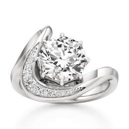 J'Lure Octagon Brilliant-Cut Lab-Grown Diamond Engagement Ring 3 ct tw 18K White Gold