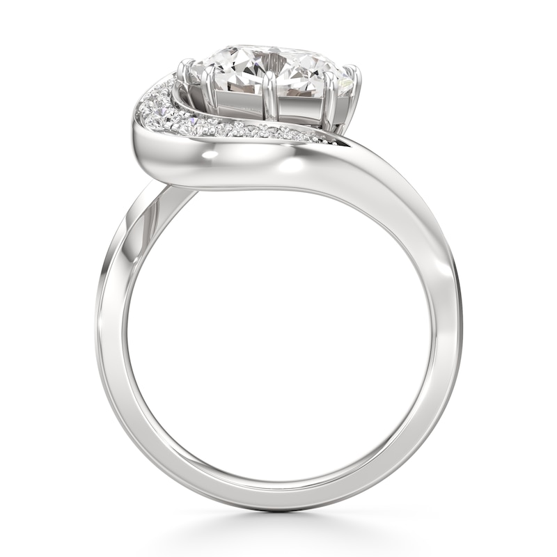 Main Image 2 of J'Lure Octagon Brilliant-Cut Lab-Grown Diamond Engagement Ring 3 ct tw 18K White Gold