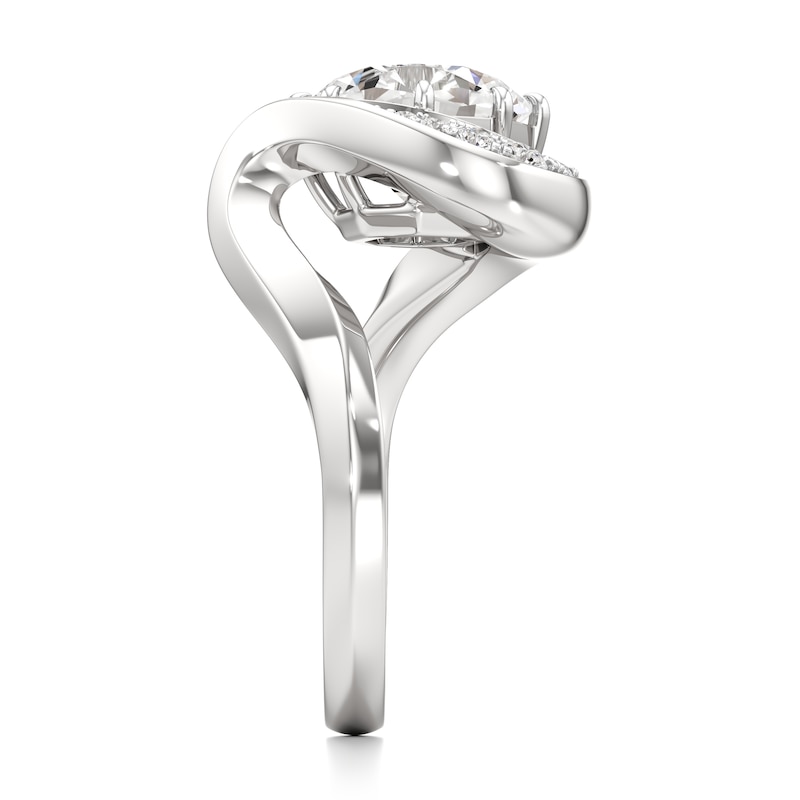 Main Image 3 of J'Lure Octagon Brilliant-Cut Lab-Grown Diamond Engagement Ring 3 ct tw 18K White Gold