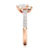 Thumbnail Image 3 of J'Lure Radiant Brilliant-Cut Two-Stone Lab-Created Diamond Engagement Ring 1-7/8 ct tw 18K Rose Gold