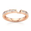 Thumbnail Image 1 of J'Lure Baguette-Cut Lab-Grown Diamond Contour Wedding Band 1/3 ct tw 18K Rose Gold
