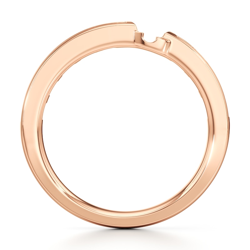 Main Image 2 of J'Lure Baguette-Cut Lab-Grown Diamond Contour Wedding Band 1/3 ct tw 18K Rose Gold