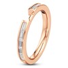Thumbnail Image 4 of J'Lure Baguette-Cut Lab-Grown Diamond Contour Wedding Band 3/8 ct tw 18K Rose Gold