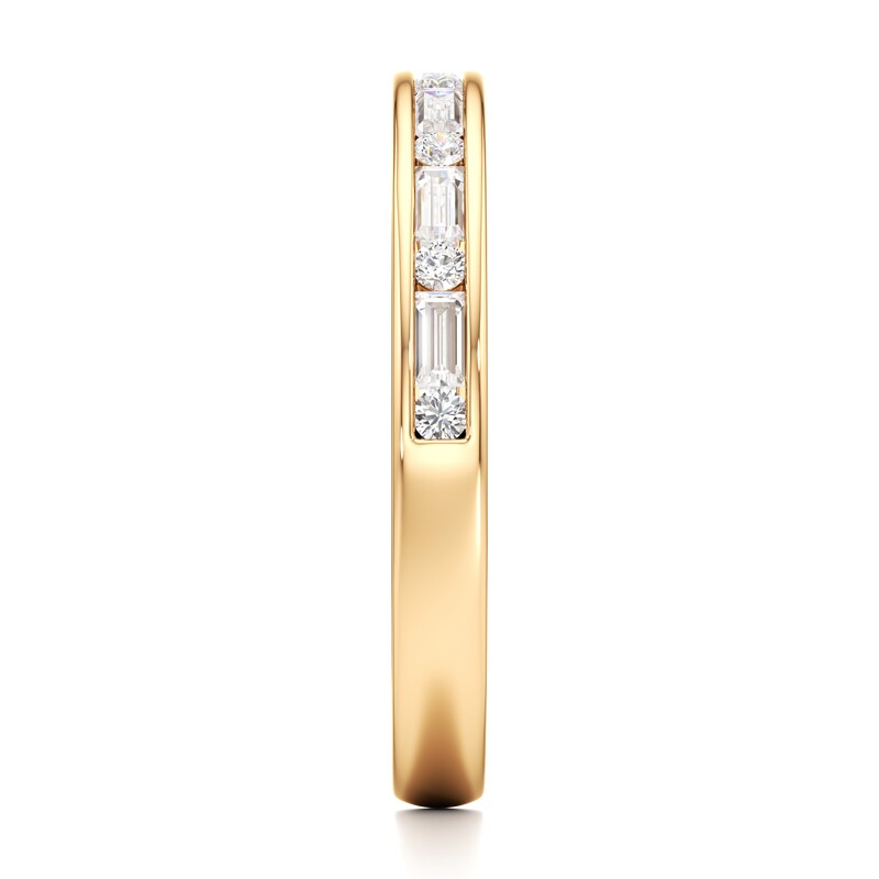 Main Image 3 of J'Lure Baguette & Round-Cut Lab-Created Diamond Wedding Band 3/8 ct tw 18K Yellow Gold
