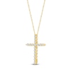 Thumbnail Image 2 of Lab-Grown Diamond Cross Necklace 1/2 ct tw 14K Yellow Gold 18"