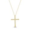 Thumbnail Image 3 of Lab-Grown Diamond Cross Necklace 1/2 ct tw 14K Yellow Gold 18"