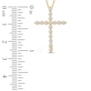 Thumbnail Image 4 of Lab-Grown Diamond Cross Necklace 1/2 ct tw 14K Yellow Gold 18"