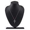 Thumbnail Image 5 of Lab-Grown Diamond Cross Necklace 1 ct tw 14K Rose Gold 18"