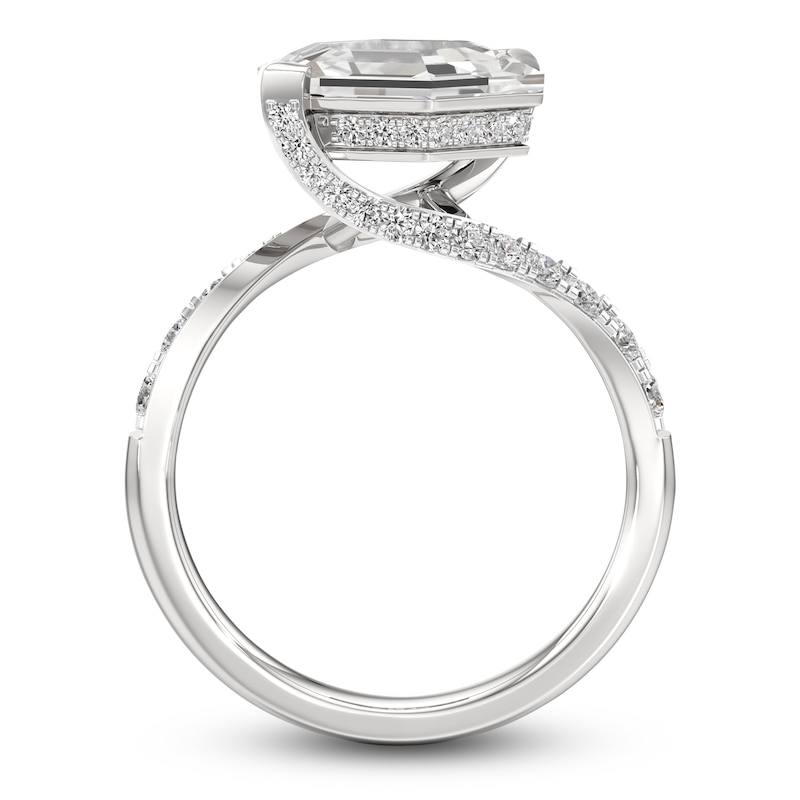 Main Image 4 of J'Lure Hexagon Portrait-Cut Lab-Grown Diamond Engagement Ring 3-1/2 ct tw 18K White Gold