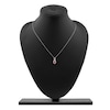 Thumbnail Image 6 of Oval-Cut Natural Ruby & Diamond Pendant Necklace 1/5 ct tw 14K White Gold 18"