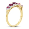 Thumbnail Image 2 of Oval-Cut Natural Ruby & Diamond Ring 1/6 ct tw 14K Yellow Gold