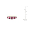 Thumbnail Image 4 of Oval-Cut Natural Ruby & Diamond Ring 1/6 ct tw 14K Yellow Gold