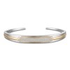 Thumbnail Image 1 of Men's Diamond Cuff Bangle Bracelet 3/4 ct tw Sterling Silver & 14K Yellow Gold