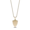 Thumbnail Image 3 of Men's Hammered Shield & Cross Necklace Yellow Ion-Plated Stainless Steel 24"