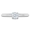 Thumbnail Image 3 of Certified Round-Cut Diamond Solitaire Engagement Ring 1/2 ct tw Platinum (VS2/F)