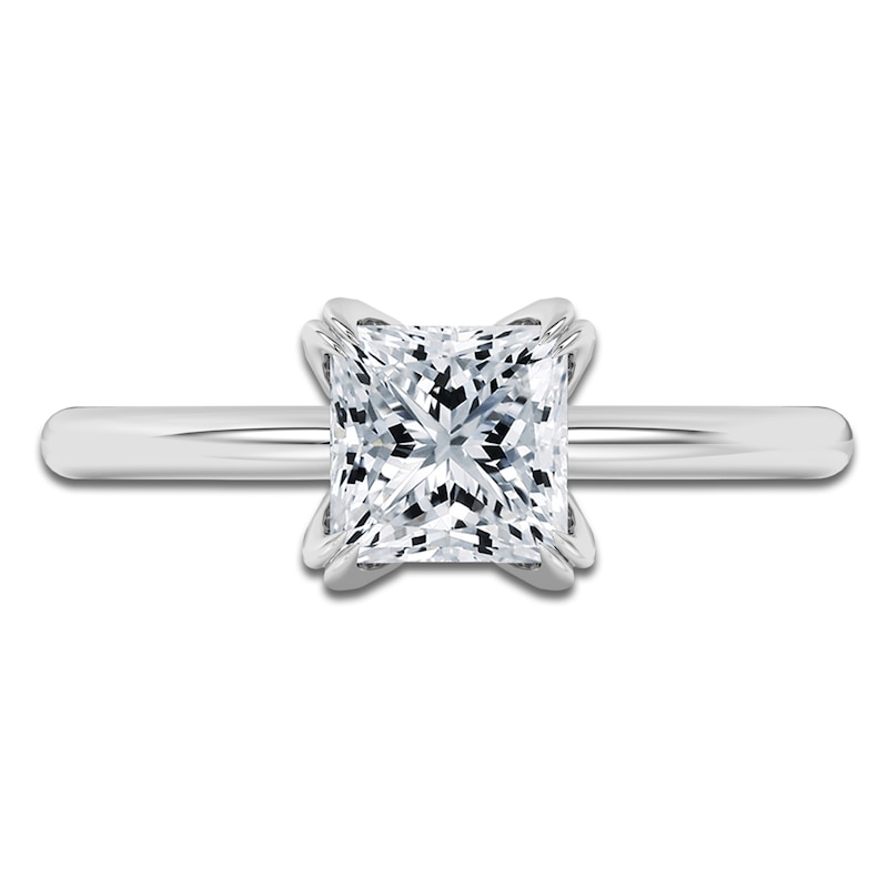 Main Image 3 of Certified Princess-Cut Diamond Solitaire Engagement Ring 1-1/2 ct tw Platinum (VS2/F)