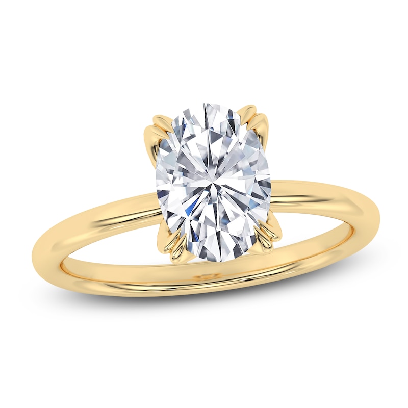 Main Image 1 of Certified Oval-Cut Diamond Solitaire Engagement Ring 2 ct tw 14K Yellow Gold (I1/I)