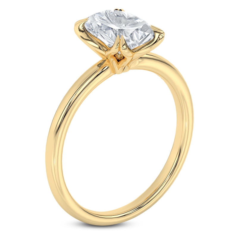 Main Image 2 of Certified Oval-Cut Diamond Solitaire Engagement Ring 2 ct tw 14K Yellow Gold (I1/I)