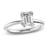 Thumbnail Image 1 of Certified Emerald-Cut Diamond Solitaire Engagement Ring 1-1/2 ct tw 14K White Gold (I1/I)