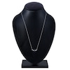 Thumbnail Image 3 of Natural Blue Sapphire & Diamond Curved Bar Necklace 1/8 ct tw 14K White Gold 18"