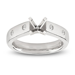 Storied Diamond Desert Sands of Eternity Engagement Ring Setting 1/8 ct tw 18K Platinum