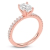 Thumbnail Image 2 of Oval-Cut Lab-Grown Diamond Engagement Ring 1-1/4 ct tw 14K Rose Gold
