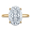 Thumbnail Image 3 of Oval-Cut Lab-Grown Diamond Solitaire Plus Engagement Ring 5 ct tw 18K Yellow Gold (VS2/F)