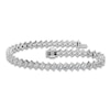 Thumbnail Image 1 of Emerald-Cut Lab-Grown Diamond Tennis Bracelet 5 ct tw 14K White Gold 7"